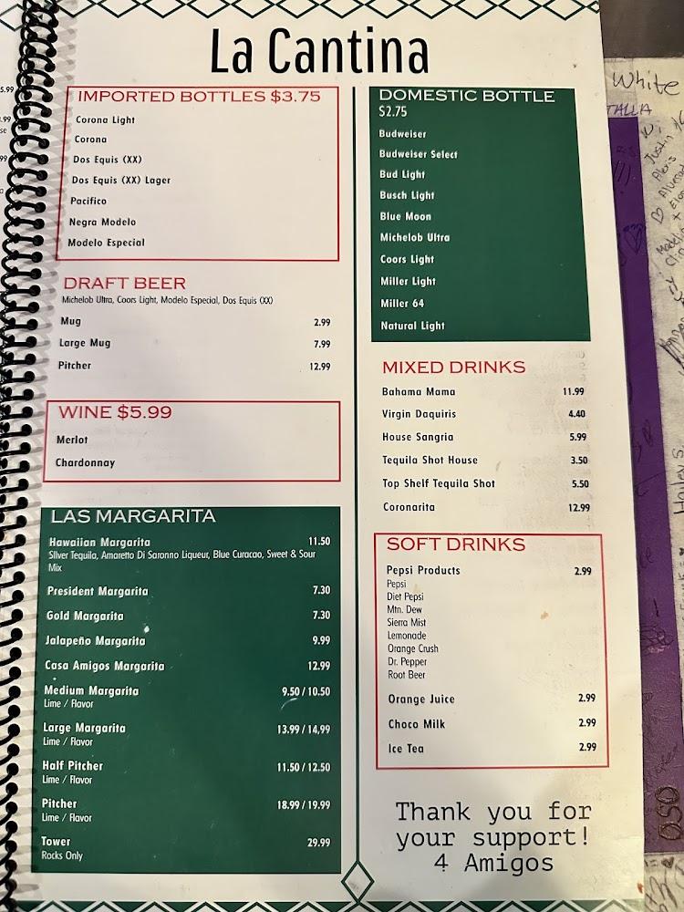 Cuatro Amigos Menu image 3